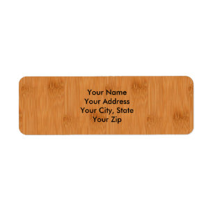 Etiqueta Bambú Tosta Madera Grano de aspecto