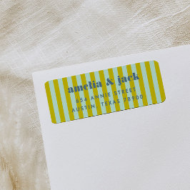 Etiqueta Banda azul y verde Banda brillante negrita Direcci