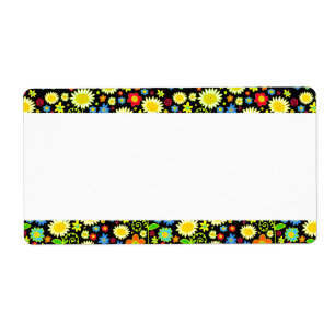 Etiqueta Banda central - Flores de primavera