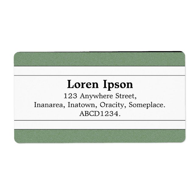Etiqueta Banda central II - Arena verde (Frente)