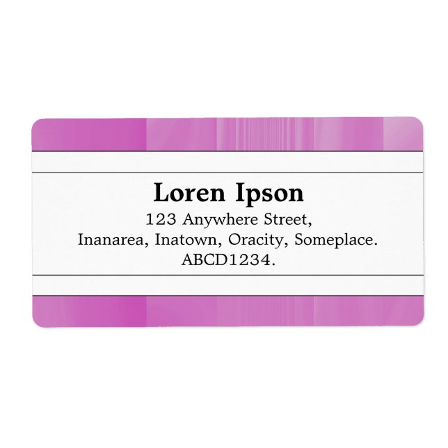 Etiqueta Banda central II - Lilac Glass (Frente)