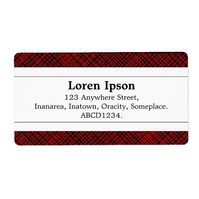 Etiqueta Banda central II - Líneas rojas de escotilla (Frente)