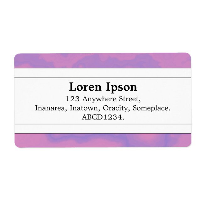 Etiqueta Banda central II - Mármol de Lilac (Frente)