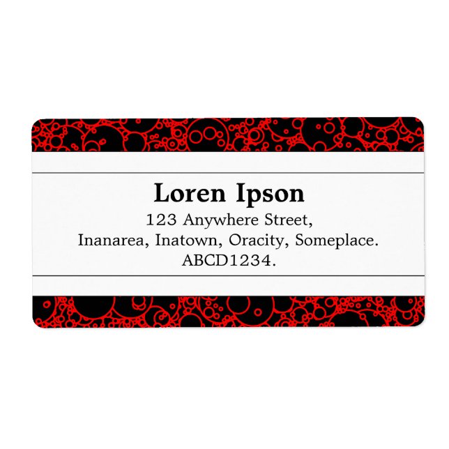 Etiqueta Banda central II - Modelo de burbuja (Frente)