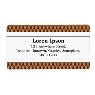 Etiqueta Banda central II - Patrón de bloques de madera