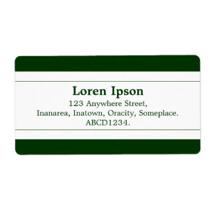 Etiqueta Banda central II - Verde oscuro