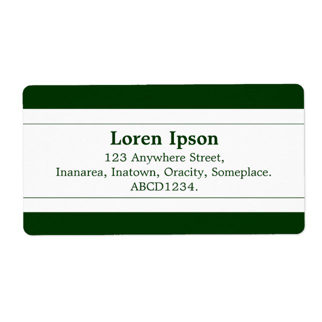 Etiqueta Banda central II - Verde oscuro (Frente)