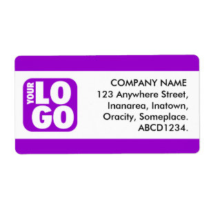 Etiqueta Banda central - Púrpura