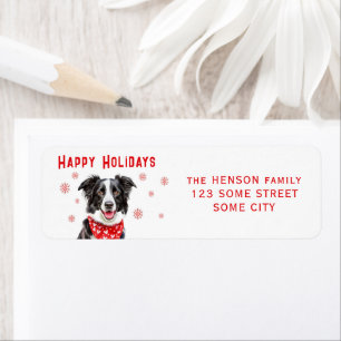 Etiqueta Bandana Corazón Rojo Border Collie Dirección de De