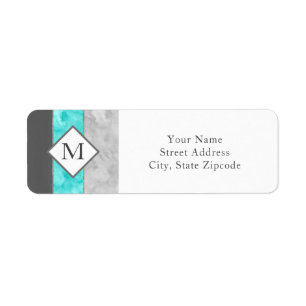 Etiqueta Bandas de bloqueo turquesa gris