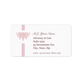 Etiqueta Bandas de lujo de abogados y emblema de Justicia r