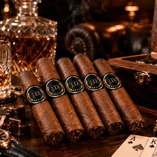 Etiqueta Bandas de puros personalizadas Black & Gold