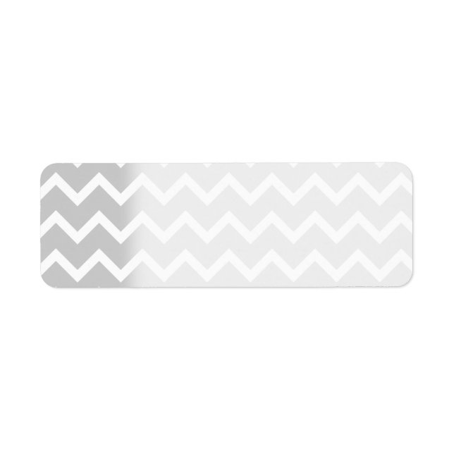 Etiqueta Bandas de Zigzag Gris y Blancas. (Frente)