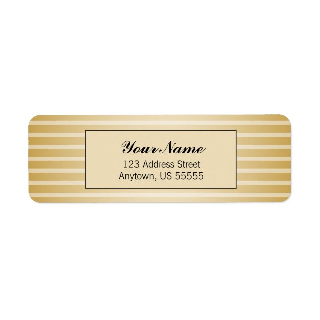 Etiqueta Bandas horizontales de oro (Frente)