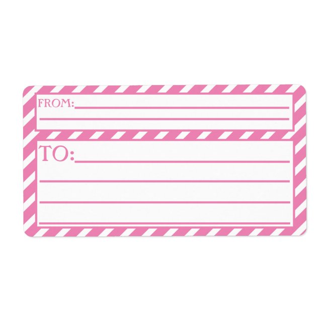 Etiqueta Bandas rosadas Bubblegum (Frente)