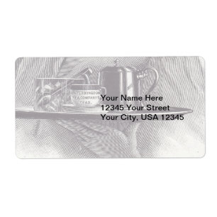 Etiqueta Bandeja de té de época