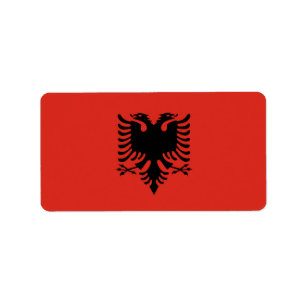 Etiqueta Bandera albanesa