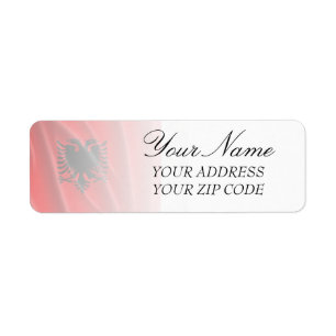 ETIQUETA BANDERA ALBANIA