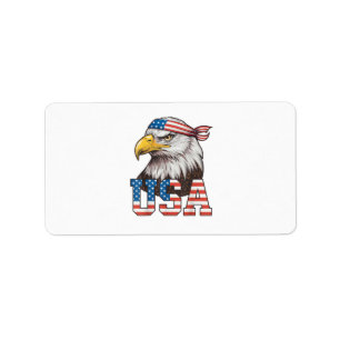 Etiqueta Bandera Americana De EE. UU. Hombres Mujeres Niños