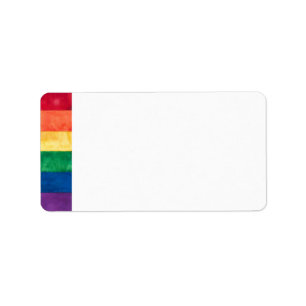 Etiqueta Bandera arcoiris del orgullo gay