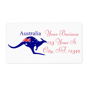 Etiqueta Bandera australiana Thunder_Cove