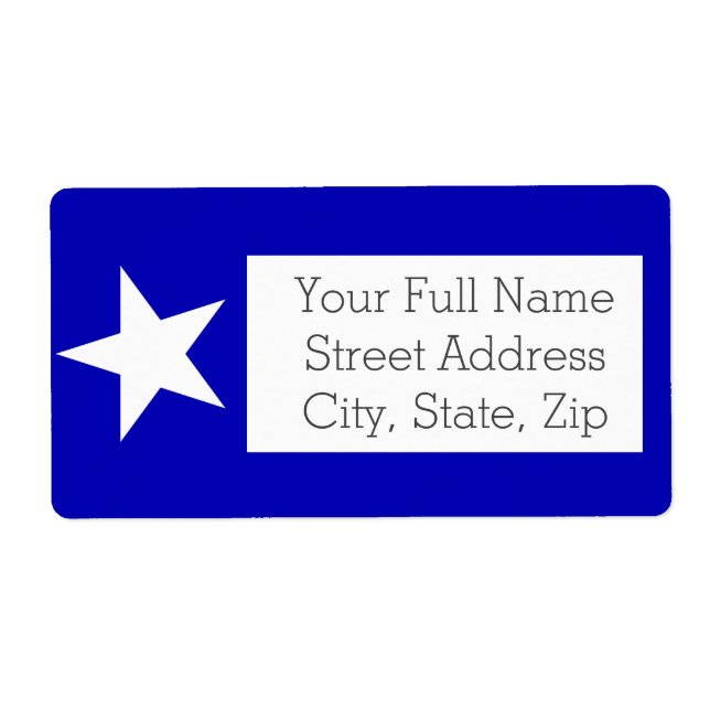 Etiqueta Bandera azul Bonnie (Frente)