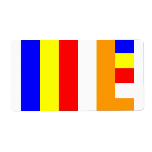 Etiqueta Bandera budista (Frente)