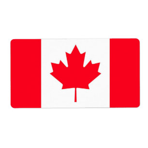 Etiqueta Bandera canadiense. CANADÁ. Envío 