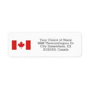 Etiqueta Bandera canadiense personalizada Canadá
