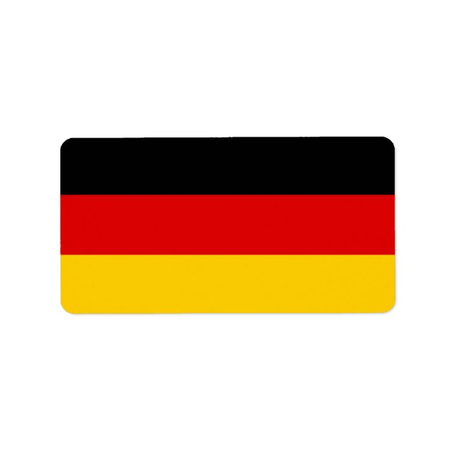 Etiqueta Bandera de Alemania (Frente)