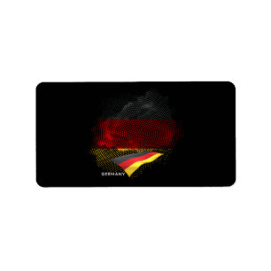 Etiqueta bandera de Alemania