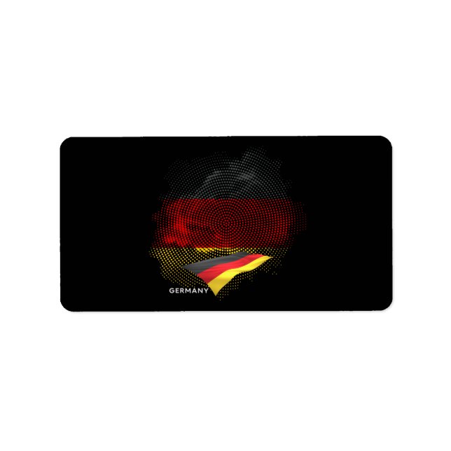 Etiqueta bandera de Alemania (Frente)