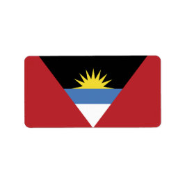 Etiqueta Bandera de Antigua y Barbuda
