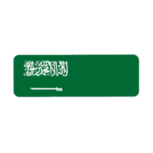 Etiqueta Bandera de Arabia Saudita
