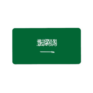 Etiqueta Bandera de Arabia Saudita