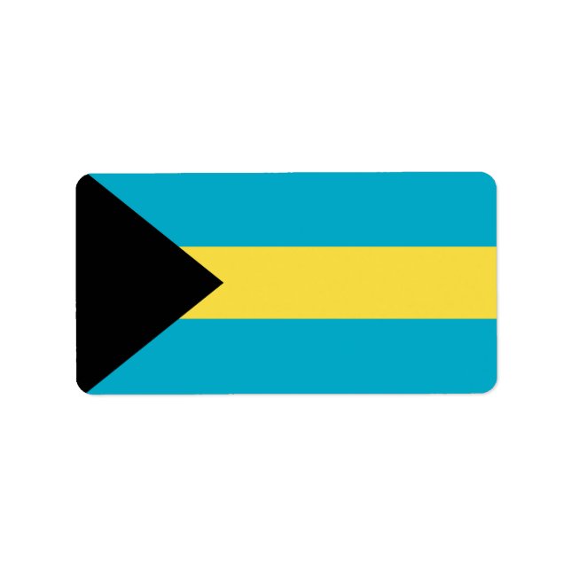 Etiqueta Bandera de Bahamas (Frente)