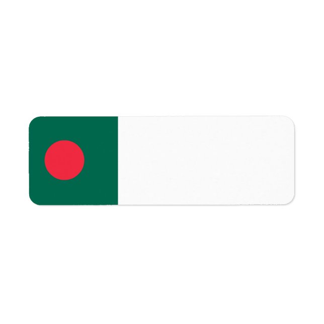Etiqueta Bandera de Bangladesh (Frente)