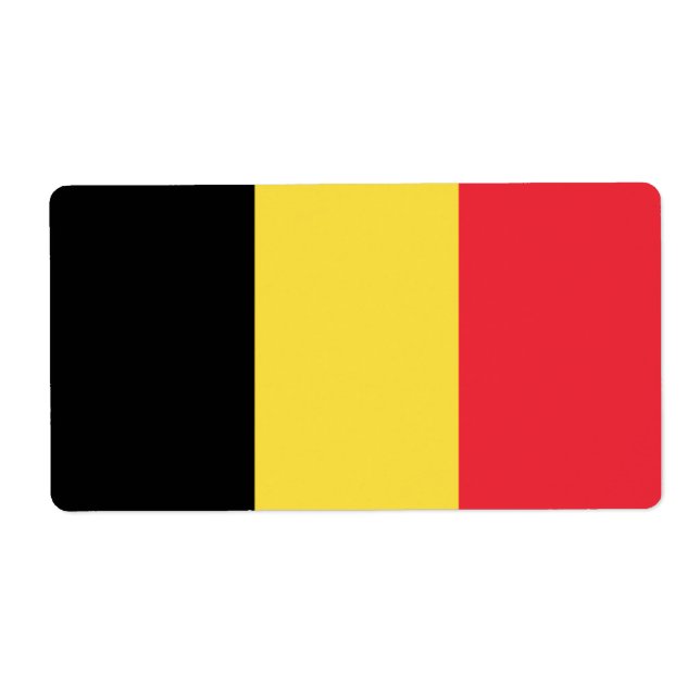 Etiqueta Bandera de Bélgica (Frente)