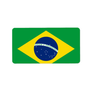 Etiqueta Bandera de Brasil