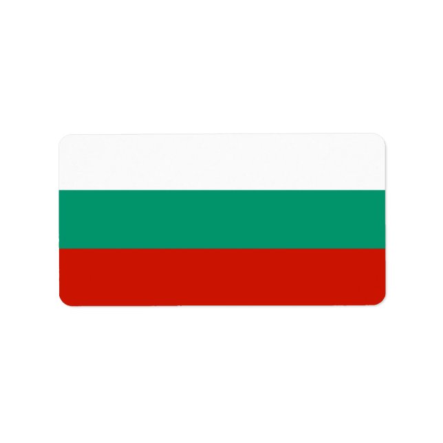Etiqueta Bandera de Bulgaria (Frente)