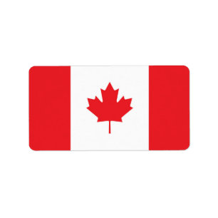 Etiqueta Bandera de Canadá