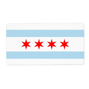 Etiqueta Bandera de Chicago Label