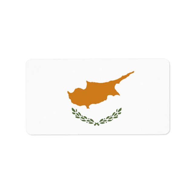 Etiqueta Bandera de Chipre (Frente)