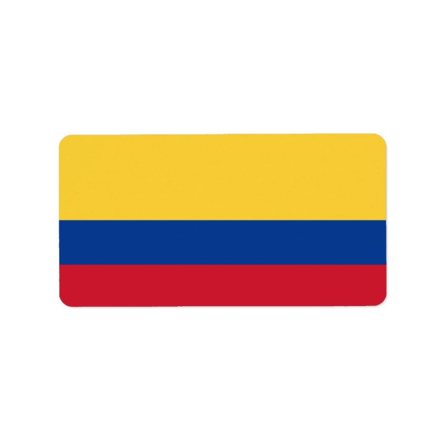 Etiqueta Bandera de Colombia (Frente)