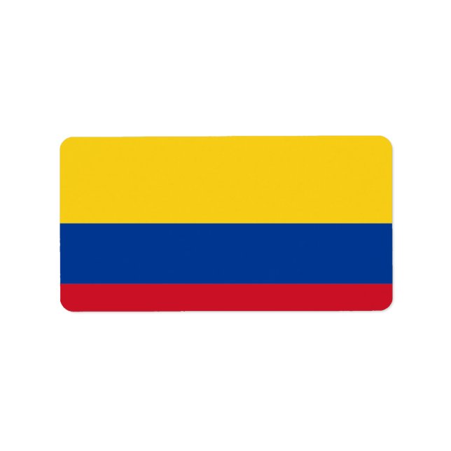 Etiqueta Bandera de Colombia (Frente)