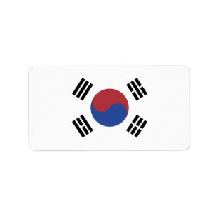 Etiqueta Bandera de Corea del Sur
