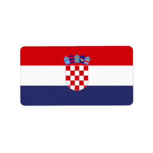 Etiqueta Bandera de Croacia
