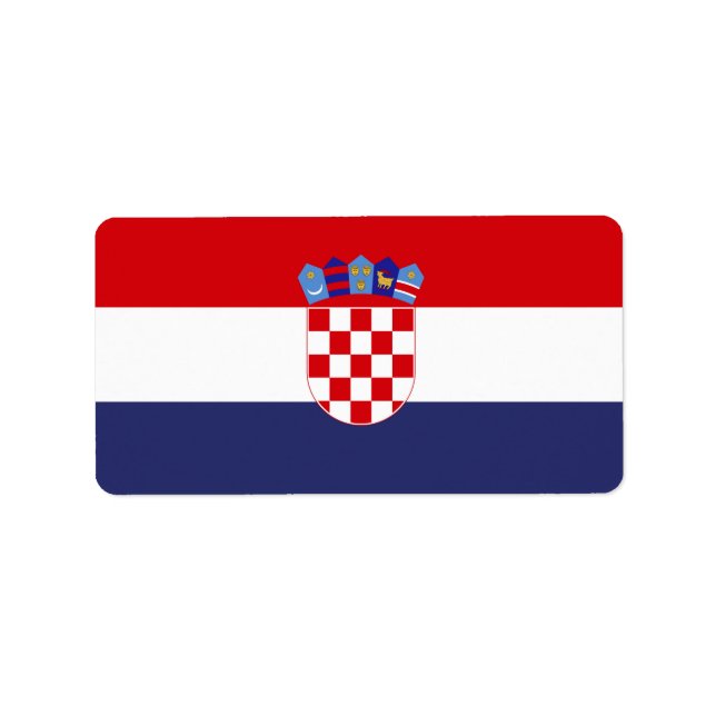 Etiqueta Bandera de Croacia (Frente)