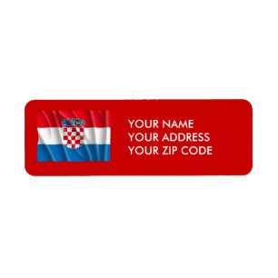 ETIQUETA BANDERA DE CROACIA