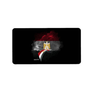 Etiqueta bandera de Egipto